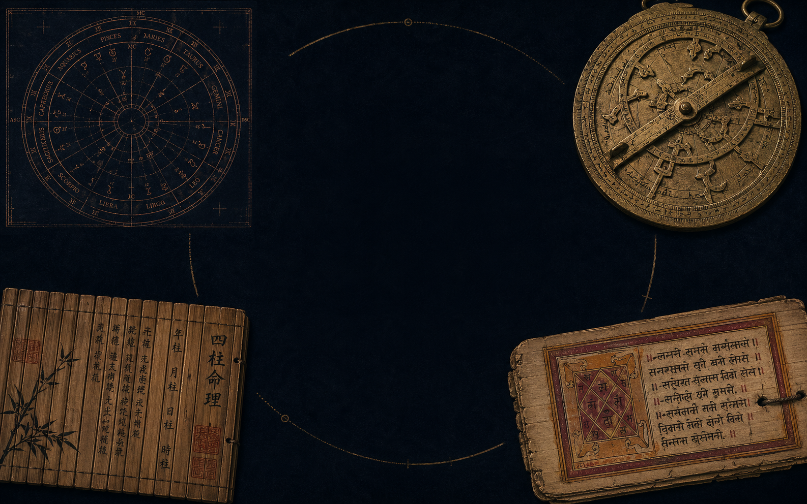 Composite of five astrological traditions